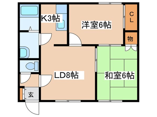 コ－ポ萌の物件間取画像